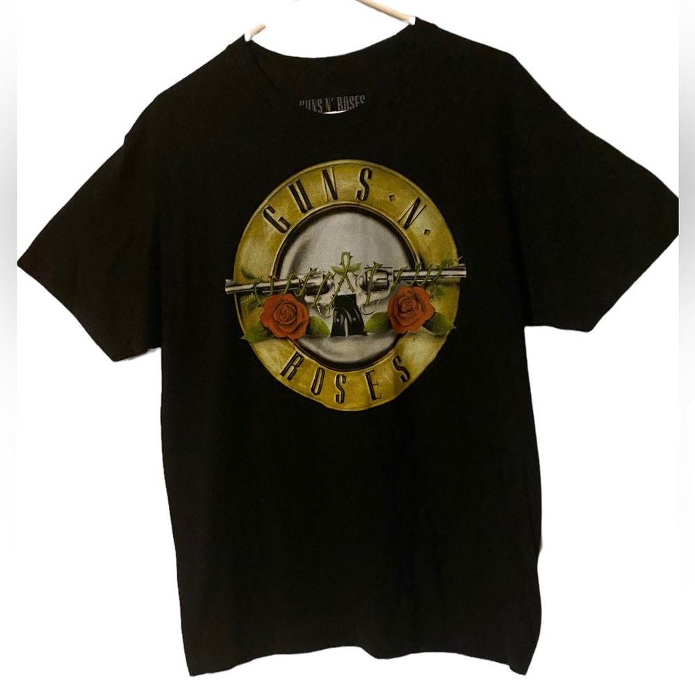 Guns N Roses Classic Black Short Sleeve Comfort Graphic Band T Shirt Size Large